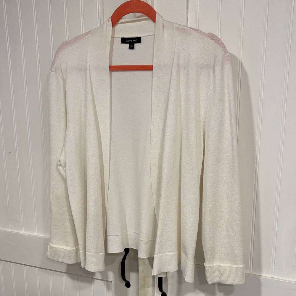 Verve Ami Elegant white open front Cardigan size XL